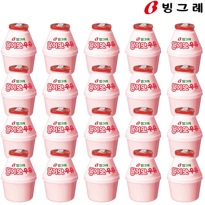 빙그레 단지우유, 240ml, 20개