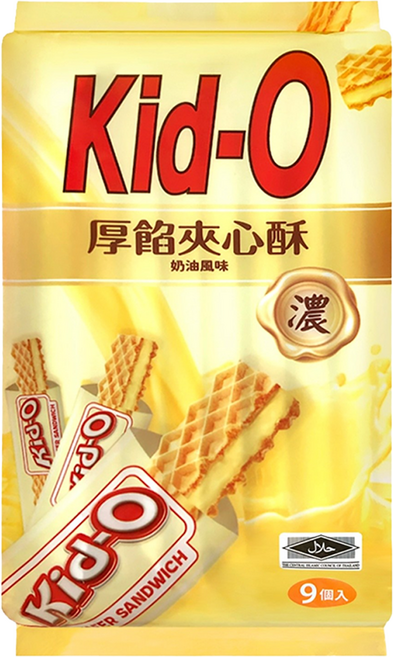 Kid-O 厚餡夾心酥 奶油風味, 171g, 1袋