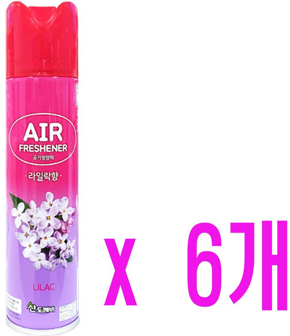 산도깨비 방향제 공기청향제 라일락, 300ml, 6개