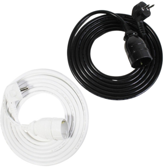 국산제품 4000W 고용량 1구연장코드선 16A 멀티코드 멀티탭, 화이트, 5m, 1개