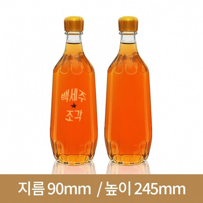유리병 백세주조각700(산사춘골드마개) (K), 1개, 1개