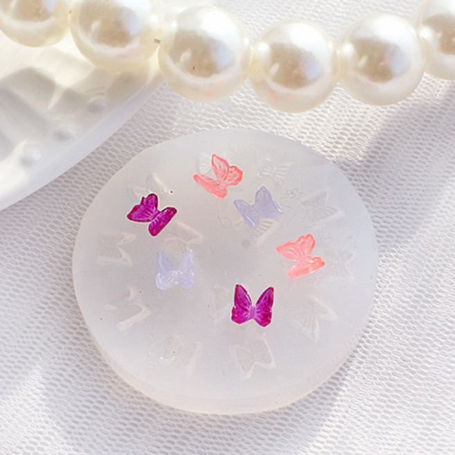 New 3D 미니 나비 몰드 입체 나비 모양 실리콘 레진몰드, 1개