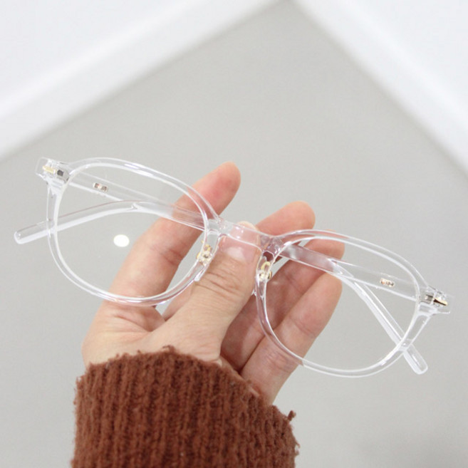 슬림 사각 뿔테 자외선차단 안경 코받침 조절 가벼운 안경테