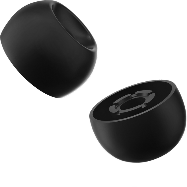 이어폰 실리콘 이어팁 디비누스 벨벳팁 와이드보어 1쌍, (MS)