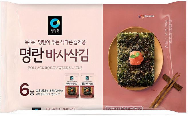 청정원 명란맛 바사삭김, 22.8g, 1개