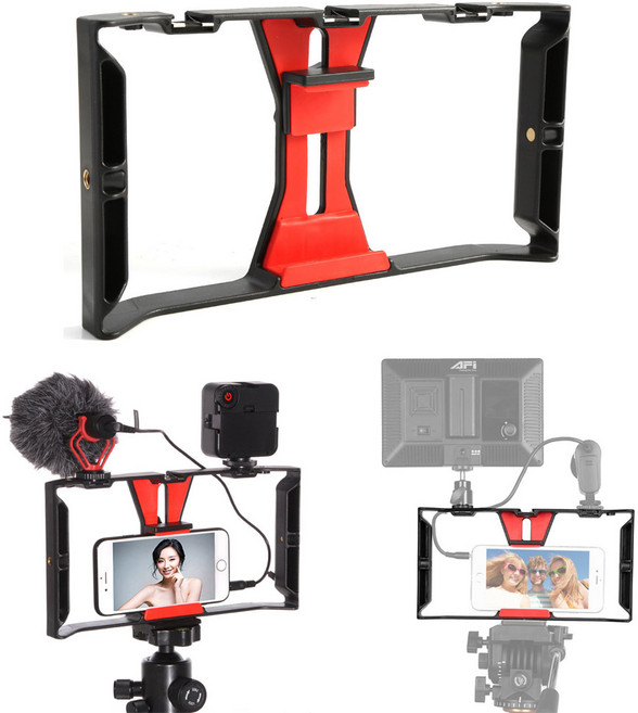 Zoom-AI 스마트폰 개인방송 영상 촬영장비 모음 핫슈 브라켓 거치대 마운트, 1개