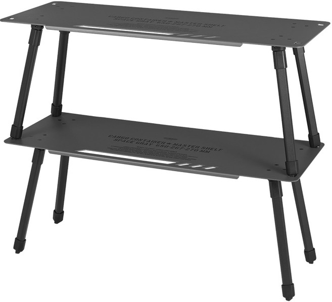 카고컨테이너 캠핑 선반 쉘프 사이드 보조 접이식 좌식 테이블 마스터쉘프테이블 (1세트 2개입), 그레이 2개입