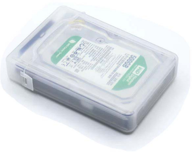 硬碟收納盒 PP材質, 3.5吋-白, 1個