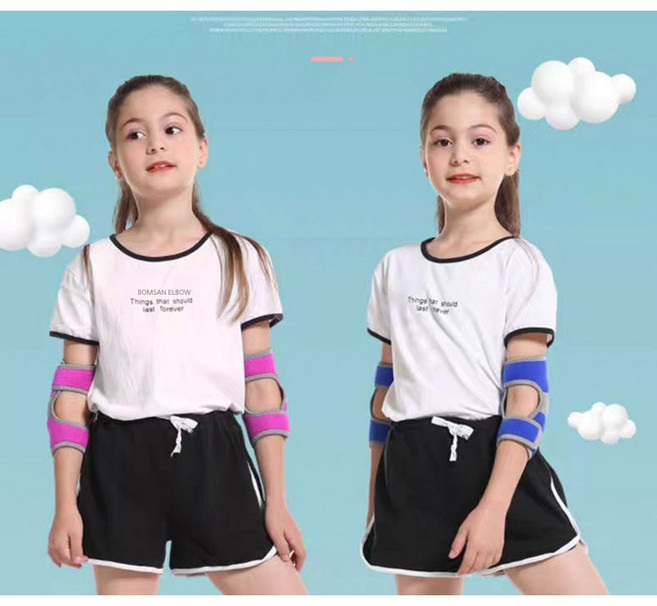 어린이 유아 인라인 자전거 킥보드 놀이터팔꿈치 보호대, 블랙, 1개