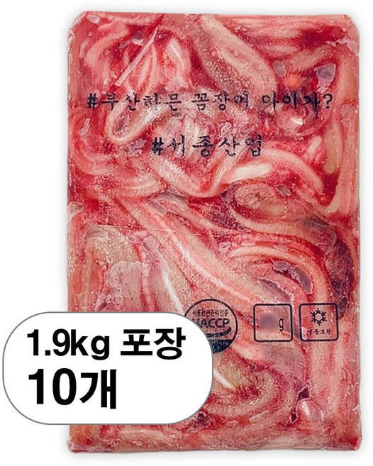 부산 자갈치 손질된 신선 꼼장어 (1.9kg포장 10팩 1박스), 1개, 19kg