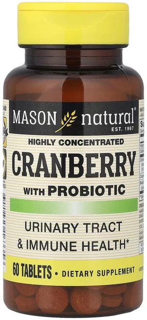 몸관리하세요 겨울입니다 Mason Natural 프로바이오틱 함유 고농축 크랜베리 60정 특별관리진행, 1개 - 쿠팡