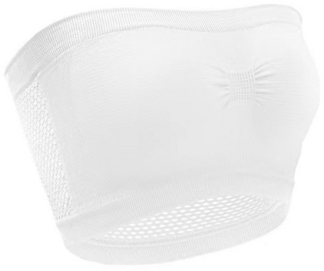 S~6XL 매쉬 튜브탑 빅사이즈 오프숄더 노와이어 크롭 브라 심리스 까미샵