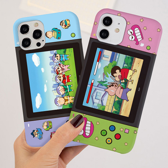 짱구 게임기 하드 케이스 갤럭시A20 A30 A50 A90 와이드3 와이드2 온7 정품 우체국 흰둥이 초코비 공룡