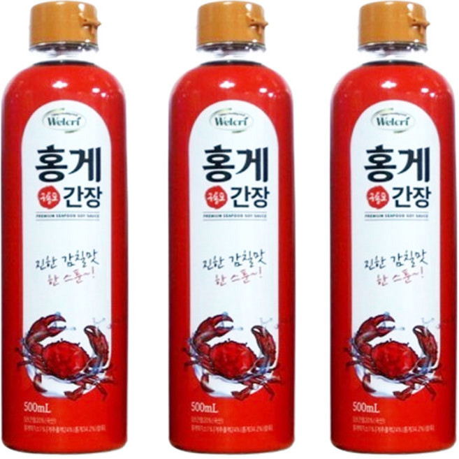 홀렌 구룡포 홍게 요리 만능 맛간장, 3개, 500ml