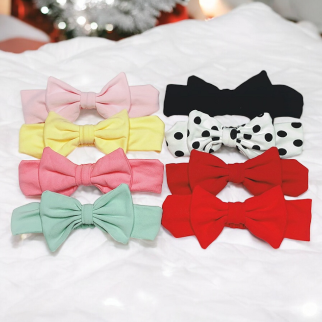 아기 신생아 돌 백일 포근 리본 헤어밴드 촬영 선물