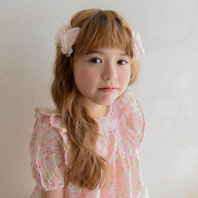 채니봉봉 버터 시스루 리본핀 2P 유아헤어핀