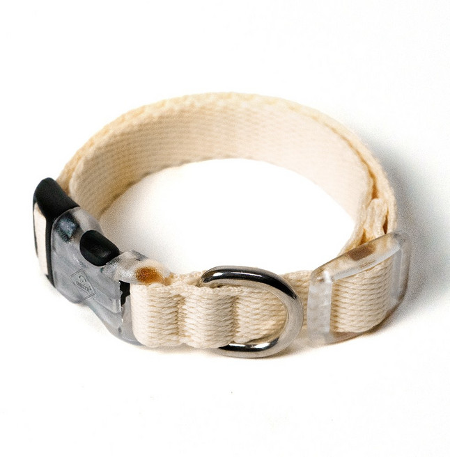 아띠지기 반려동물 웨빙 목줄, 바닐라, 1개