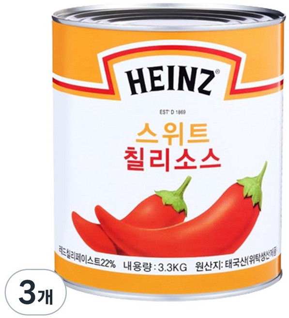 하인즈 스위트 칠리소스, 3.3kg, 3개