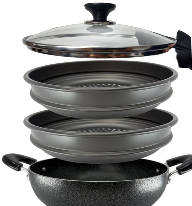 써니주방 3단 경질찜기 찜솥 국내산, 1개, 32cm