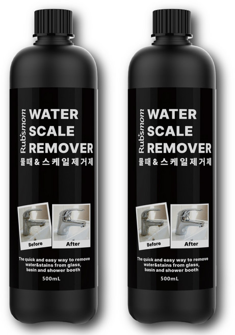 럽스맘 초강력 찌든 물때제거제 물때클리너 액체형 고농축 무향, 2개, 500ml
