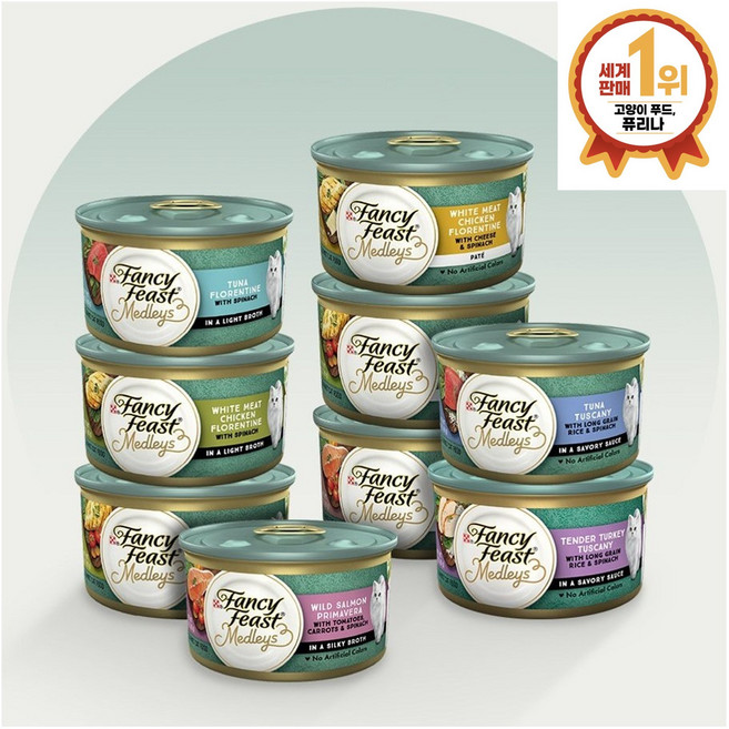 퓨리나 팬시피스트 메들리 3종 콤보 24개, 85g