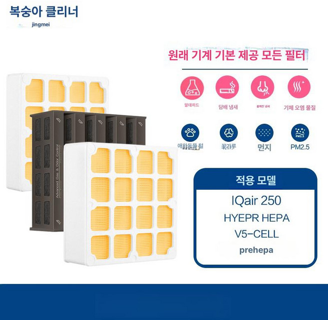IQAir HealthPro Plus 공기청정기 필터세트, 1개, IQAir 250 최상단+중간층+상단 세트 골든 아머