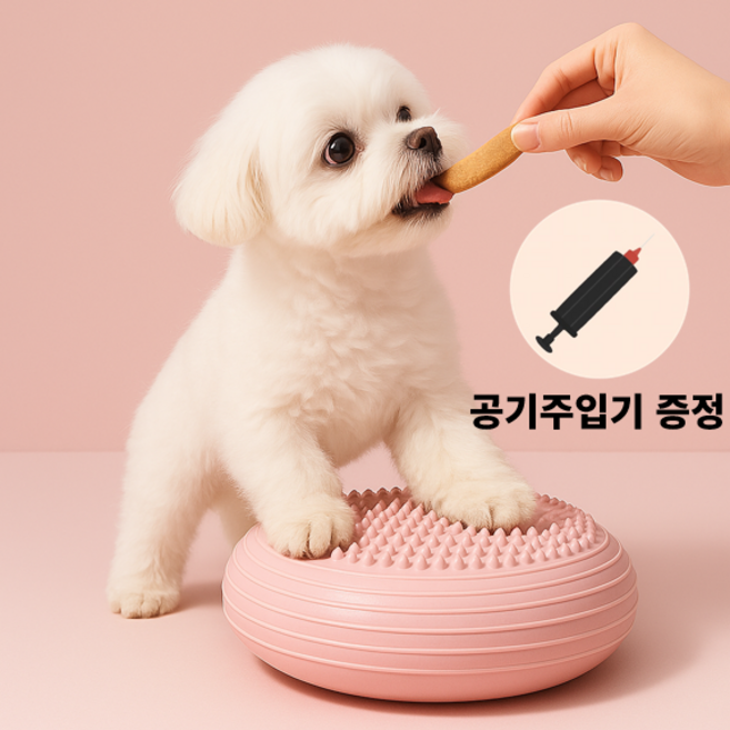 강아지짐볼 밸런스볼 강아지훈련 슬개골탈구예방 애견 강아지운동기구, 핑크, 1개