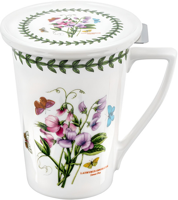 포트메리온 보타닉 가든 스위트 피 티머그 + 거름망, 혼합색상, 1세트