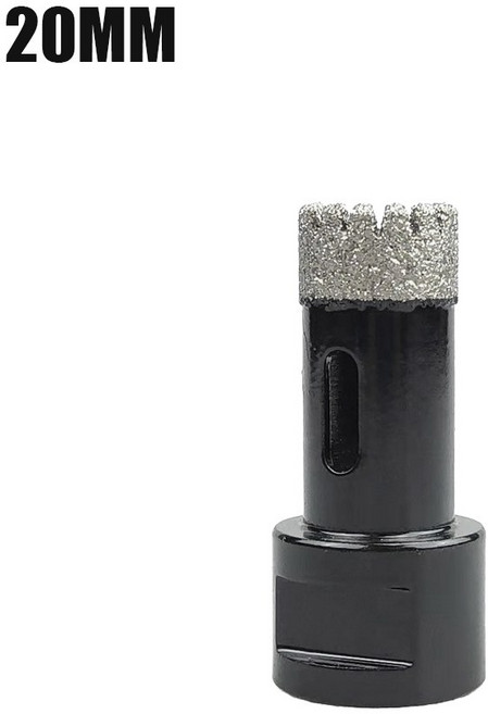 다이아몬드 드릴 톱니 모양 화강암 대리석 돌 구멍 톱 세라믹 타일 M14 20-100mm, 20mm, 1개