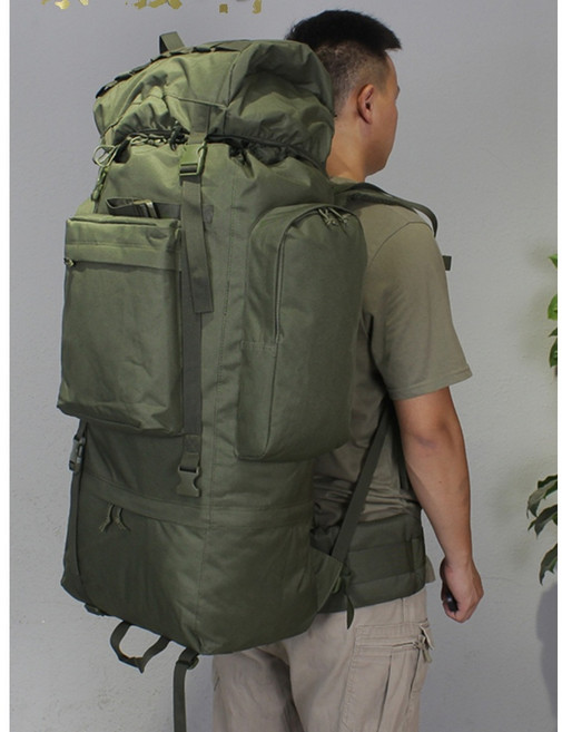 대용량 등산 가방 약초 백팩 버섯 심마니 산나물 고사리 나물 배낭 100L, 아미 그린