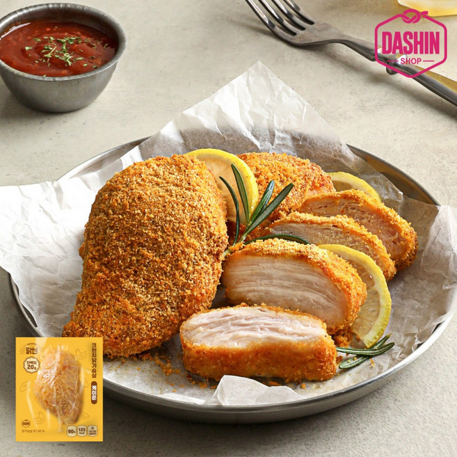 [다신샵] 닭신 크런치닭가슴살 스팀통살 케이준, 2개, 90g