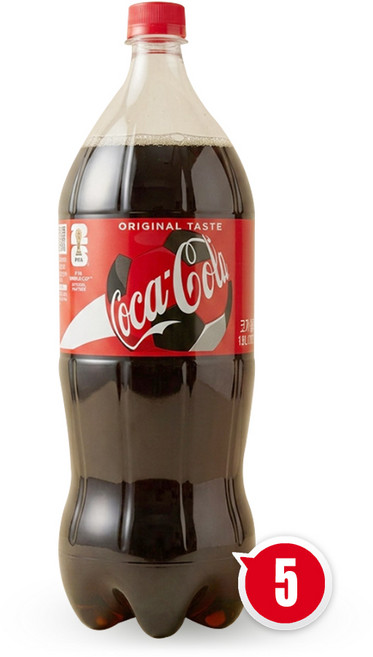 코카콜라 페트, 1.8L, 5개