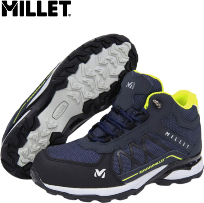 [본사정품] 밀레 남여공용 안전화 경량 6인치 천연가죽 지퍼 통풍 kcs 현장화 작업화