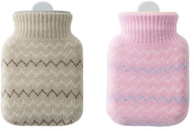 미니 휴대용 실리콘 보온물주머니 찜질팩 핫팩, 그레이, 1개