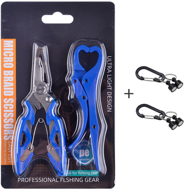 에브리체 낚시 멀티 플라이어 립그립 고기집게, 사파이어블루, 1개