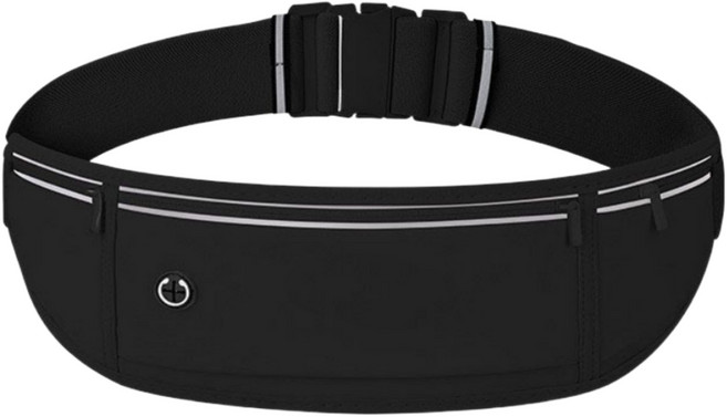 디오퍼플 초경량 방수 러닝벨트, 블랙, 1개