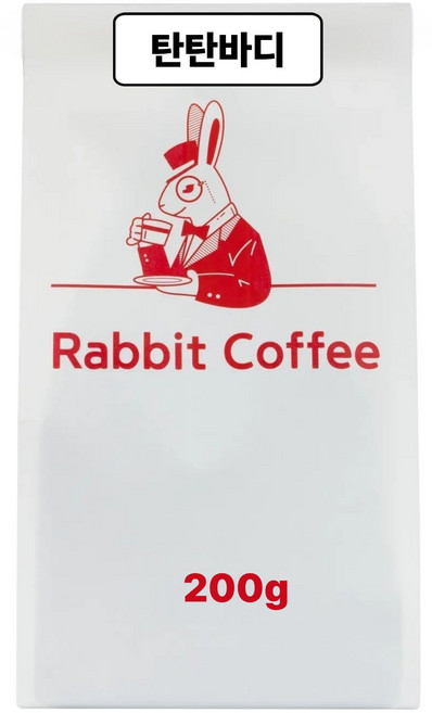 래빗커피 묵직묵직 블렌드 케냐 콜롬비아 인도 원두커피 원두콩 가성비 갓볶은 원두, 1개, 200g, 홀빈(분쇄안함)