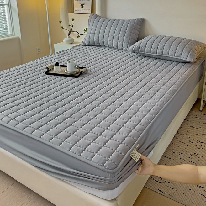 Gawik 방수 누빔 매트리스 커버 침대커버 알러지제어방수 침대 커버침대 삿갓(베개커버 미포함)