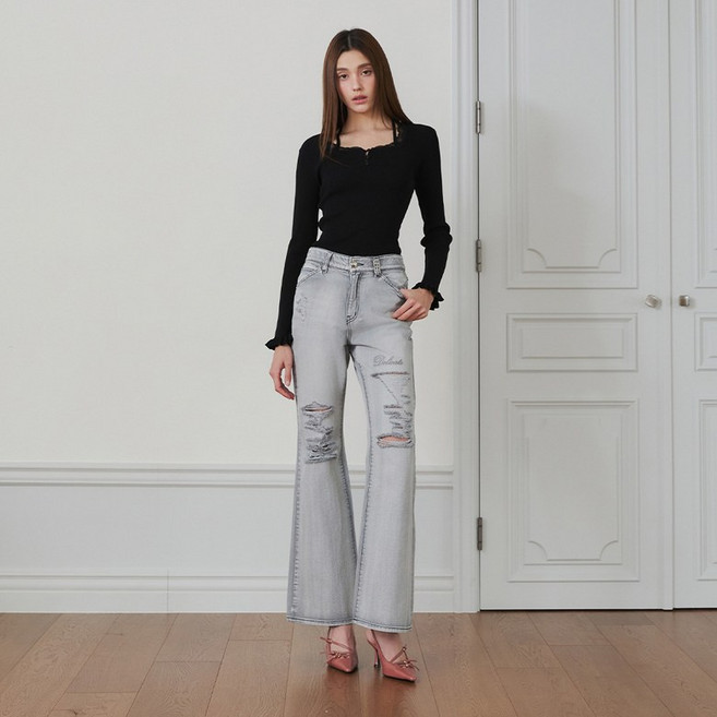 에고이스트 자수포인트부츠컷데님팬츠/ES2ODP51_BP_BP