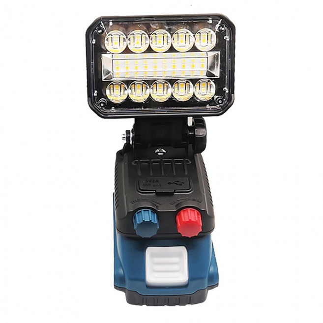 40W LED 고출력 대용량 배터리팩 충전식 멀티 야외 투광기 DJ-33, 혼합색상, 1개