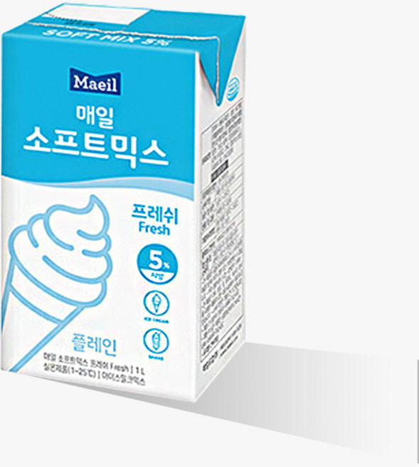 매일 소프트믹스 프레쉬 1L 유지방5% 실온보관 아이스크림원액 [아이스박스포함], 1개