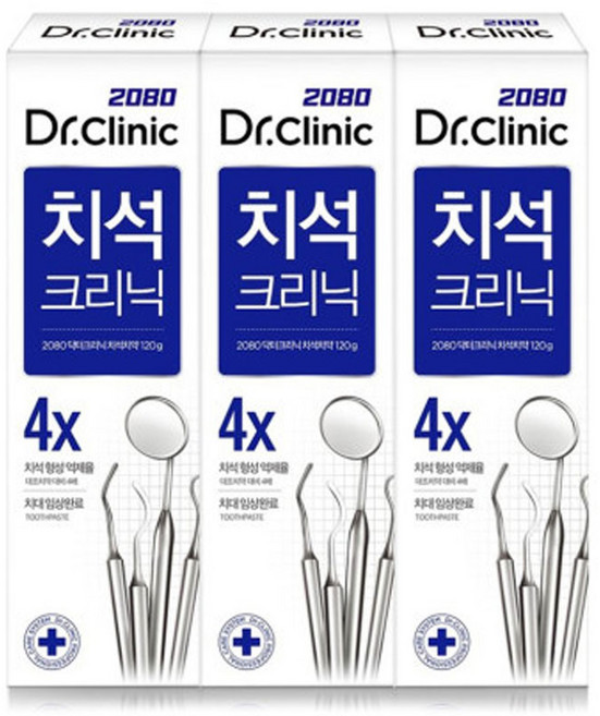 2080 닥터크리닉 치석 치약 120gx3입 x 3개(총9개), 120g, 9개