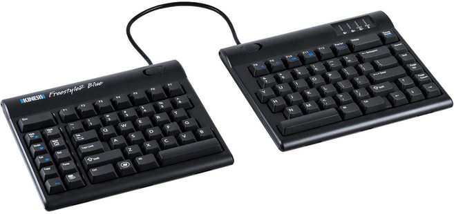 키네시스 프리스타일2 블루 분리형 인체공학 키보드, Mac Layout