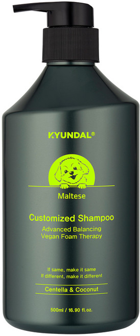 견달 말티즈 전용 어드밴스드 밸런싱 커스터마이즈드 강아지 천연 저자극 애견 샴푸 린스 겸용, 1개, 500ml