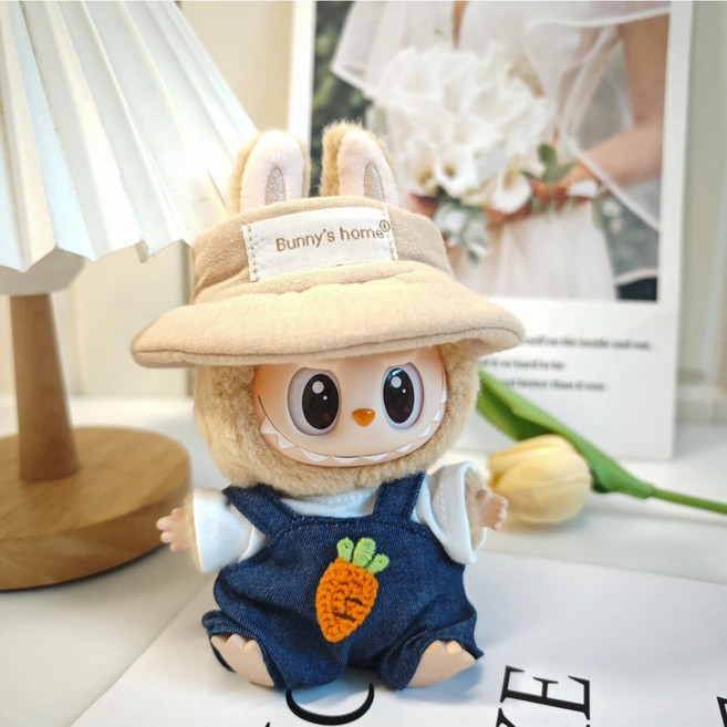 [국내배송] 라부 인형 1세대 2세대 3세대 호환 옷세트 원피스 티셔츠 인형 옷 입히기, 블루카키, 1개