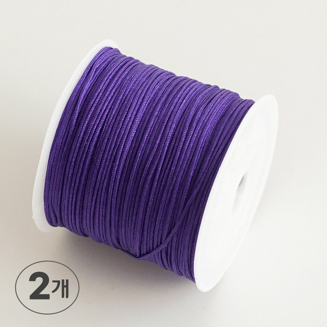 디어플레이스 나일론 매듭실 매듭끈 0.8mm 팔찌 만들기 재료, 2개, [16번 갤럭시퍼플] x 50m