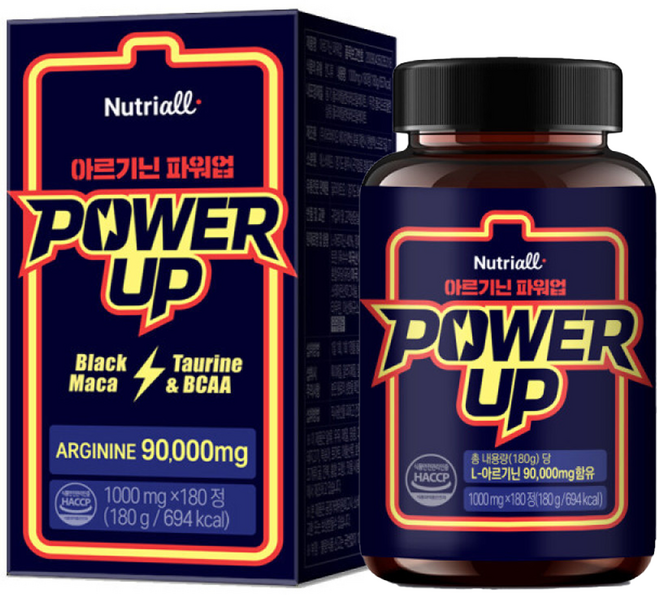 뉴트리올 아르기닌 파워업 1000mg x 180정 90 000mg 함유, 1개