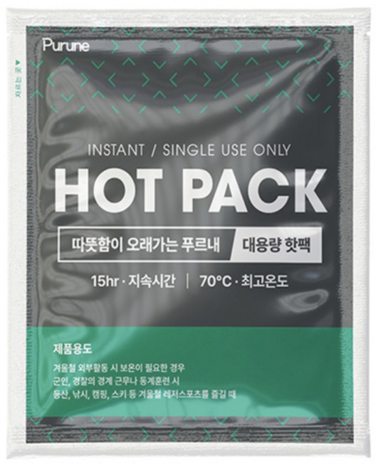 푸르내 대용량 핫팩 140g, 6개