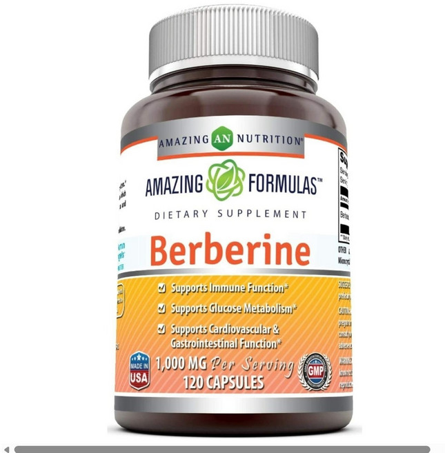 Amazing Nutrition 베르베린 1000mg 캡슐 120정(캡슐 1정당 500mg), AmazingNutrition베르베린1000mg캡슐12, 1개, 120정