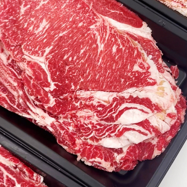 [고기묵제이] 한우 암소 등심 대패 슬라이스 200g+200g 구이 샤브샤브 소불고기 [원산지:국산], 200g, 2개